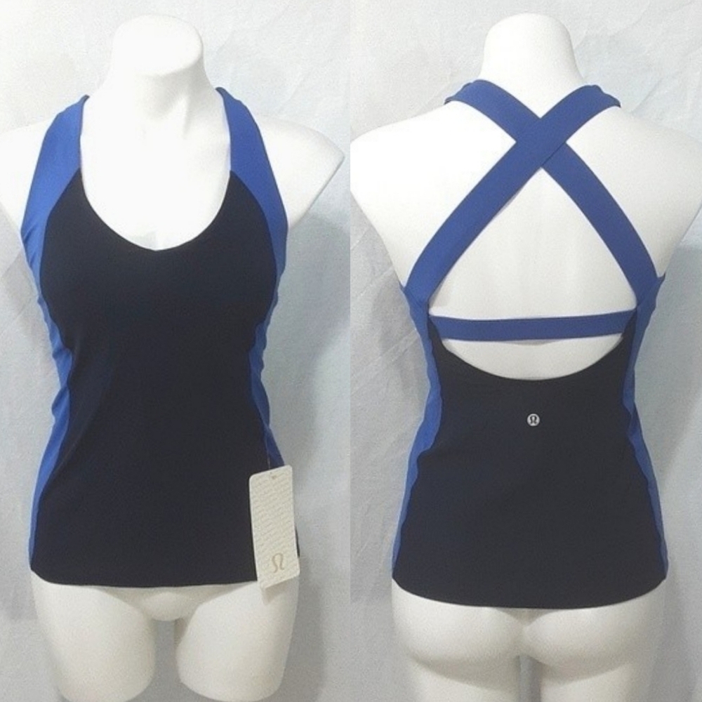 NWT Lululemon Athletic Layered Tank Built-In Bra Fitted Gym Yoga Training Top 6